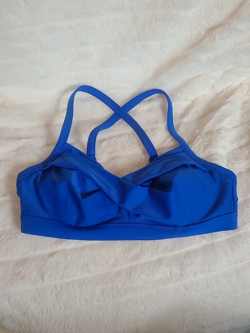 Athleta Royal Blue Cross-Back Swim Bikini Top